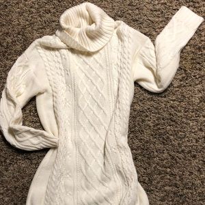 Cream Sweater Dress Tunic